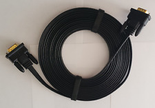 16 Ft 5M DTech Ultra Thin Flat VGA Cable 15 Pin Male to Male Connector - Black picture