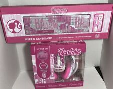 NEW BARBIE COMPUTER ACCESSORY BUNDLE Includes Headphones, Mouse & Pad & Keyboard picture