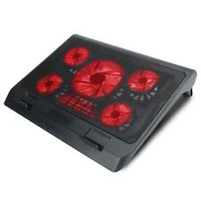 Enhance XL Gaming Laptop Cooler Pad with 5 Oversized LED Fans 2 USB Ports Black picture