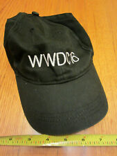 Apple logo WWDC 16 BASEBALL CAP Hat Black Mens brim Cotton Strap Back One Size picture