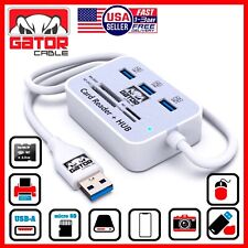 USB 3.0 Card Reader HUB 3-USB-A Port Multi Memory MS Micro SD M2 TF Slot Adapter picture