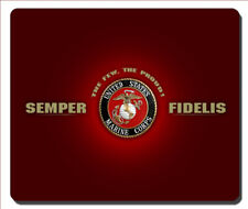 USMC Marine Corps Semper Fidelis RED mousepad macbook asus lenovo hp dell 1 picture