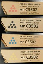 New 4-Pack Ricoh Savin Lanier MP C3502 Black+Yellow+C+M Print Toner Cartridges picture