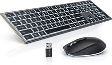 Backlit Wireless Keyboard and Mouse for Mac- seenda Rechargeable Silent Full ... picture