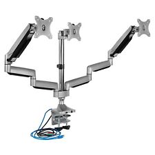 Mount-It Height Adjustable Triple Monitor Mount Arms w/USB Port MI-2753 picture