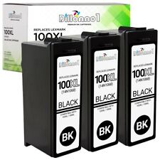 3PK 100 XL Black Ink Cartridges for Lexmark Interpret S402 S405 Platinum Pro902 picture