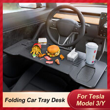 Car Steering Wheel Tray Folding Food Holder Computer Table For Tesla Model 3 Y picture