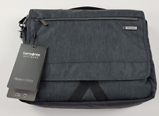 Samsonite Modern Utility Messenger Bag Charcoal Gray Heather Laptop Tablet New picture