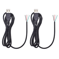 2PCS USB 2.0 Pigtail 4 Wire 1.2M/4FT USB a Male 4 Pin Bare Wire 5V/1A Power and  picture
