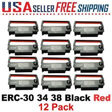 ERC-30 / ERC-34 / ERC-38 x 12 Pack Ribbon Black Red Ink Ribbon ERC30/34/38 picture