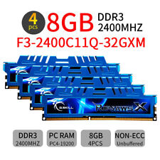 G.Skill Ripjaws 32GB 4x 8GB DDR3 OC 2400MHz F3-2400C11Q-32GXM DIMM Gaming Memory picture