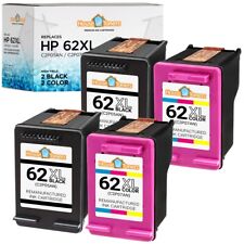 4PK for HP 62XL 2-Black & 2-Color Ink Cartridges ENVY 5640 5642 5643 5644 5646 picture