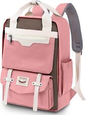 Lovvento College Backpack for Women Cute Vintage Travel Bag Aesthetic 2-pink  picture