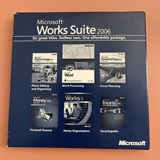 Microsoft Works Suite 2006 Software Word Works Money Photo Encarta 5 CD's w/ KEY picture