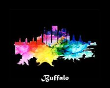 Buffalo NY Skyline Cityscape Standard Mouse Pad Watercolor Art Painting picture