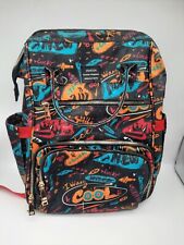 Laptop Backpack College School Backpack USB Freedom & Happiness Graffiti Print picture