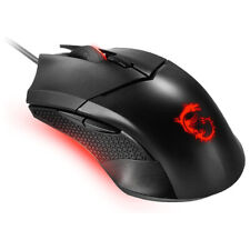 MSI Clutch GM08 Ergonomic Wired USB Mouse Gaming Symmetrical Red Backlit Black picture