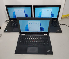 Lot of 3 Lenovo ThinkPad Yoga 260 Touchscreen i5-6200U 4GB 256GB Win11 #69 picture