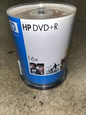 100 HP DVD+R 16X Blank DVD Discs 4.7 GB Orange Spindle New 100 Pack picture