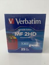 25 Pack Verbatim DataLife Colors MF 2HD Formatted IBM 1.44MB 3.5 in. Microdisks picture