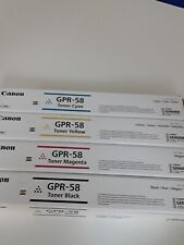 Canon GPR-58 Complete Toner Cartridge Set  Black, Cyan, Magenta, Yellow NEW picture