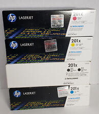 OEM NEW HP Laserjet 201X Toner Cartridges Magenta Cyan Black Yellow Set of 4 picture