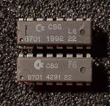 (2x) CSG 8701 Clock Generator Timing Chip for Commodore 64/128, Genuine part picture