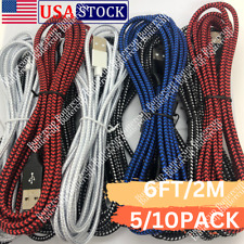 5/10X Bulk Lot 6FT Heavy Duty USB Charger Cable For iPhone 14 13 12 11 iPad Cord picture