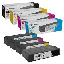 LD Reman Fits for HP 981Y Set of 4 Ink Cartridges: Black Cyan Magenta Yellow picture