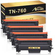 4 High Yield TN760 TN730 w/ Chip for Brother MFC-L2730dw DCP-L2550DW HL-L2350DW picture