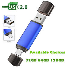 USB 2.0 32GB 64GB 128GB Dual Type-C USB Flash Drive For Samsung Android Phone PC picture