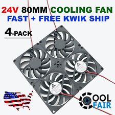 24v 80mm Cooling Case Fan DC 8010 80x80x10mm PC Computer Cooler CPU 2Pin 4-Pack picture