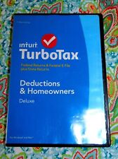 NEW SEALED 2014 TURBOTAX DEDUCTIONS & HOMEOWNERS DELUXE TAX SOFTWARE FED/STATE picture