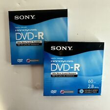 2 SONY HANDYCAM DVD-R 2.8 GB 60 MINUTES DOUBLE SIDED BRAND NEW SEALED. LOT OF 2 picture