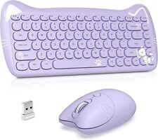 Cute Cat 2.4G Wireless Keyboard and Mouse Combo for Office Typewriter picture