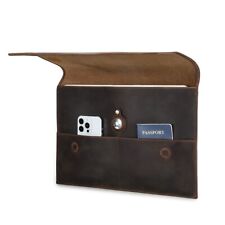 Ronuo Distressed Genuine Leather Sleeve Case for Apple MacBook Pro 15” 16” A2780 picture