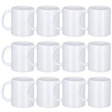 Sublimation Mugs, Premium Coffee Mugs Set of 12 White Ceramic Sublimation Cups picture