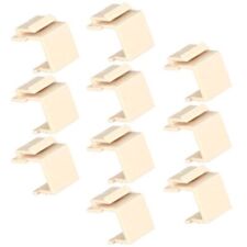 10 Pcs Blank Keystone Jack Insert Filler Snap In Wall Plate Faceplate Ivory picture