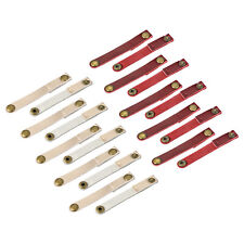 Leather Cable Straps Cable Ties, Cord Organizer, Wine Red/Golden, 20pcs picture