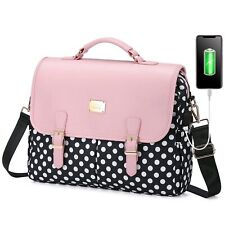 LOVEVOOK Pink Polka Laptop Messenger Bag for Women picture