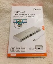 Genuine J5 Create USB C Dual HDMI Mini Dock JCD381 *FAST * picture