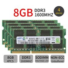 Samsung 32GB 4x 8GB 4GB DDR3 1600MHz PC3-12800S 204Pin Laptop Memory SDRAM LOT picture