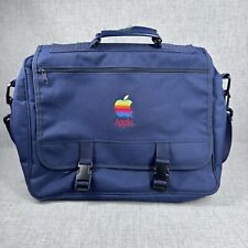 Vintage Apple Rainbow Logo Blue Messenger Laptop Bag Travel Office Expandable picture