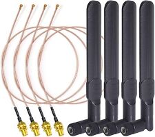 4pcs Dual Band WiFi 8dBi RP-SMA Antenna U.FL IPX IPEX 20cm Cable for WiFi Router picture