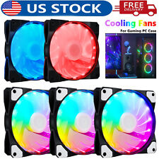 RGB LED Quiet PC Air Cooling RGB Fans Computer Case Game PC Cooling Fan 120mm US picture
