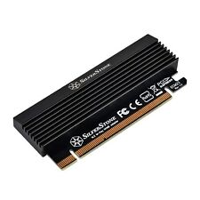 SilverStone Technology Slim M.2 M Key PCIe NVMe Adapter to PCIe X4 with Integr picture