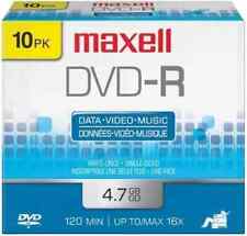 Maxell DVD-R Data Video 10 Pack New Sealed (A3) UPC 025215625800 picture