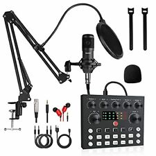Podcast Equipment Bundle,Audio Interface with All-In-One DJ Mixer and Studio Bro picture