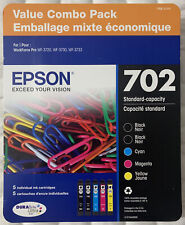 Epson 702 Ink Set 5 Pack T7021-5-SVH Exp 2026+ Genuine OEM Sealed Retail Package picture