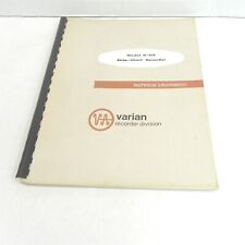VINTAGE VARTIAN MODEL G-11A STRIP CHART RECORDER TECHNICAL INFORMATION BOOK  picture